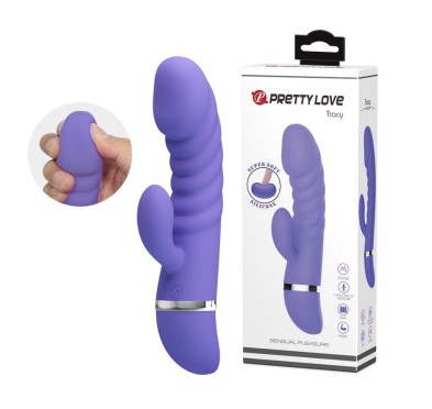 Sex wibrator ze stymulatorem łechtaczki 7tryb 18cm